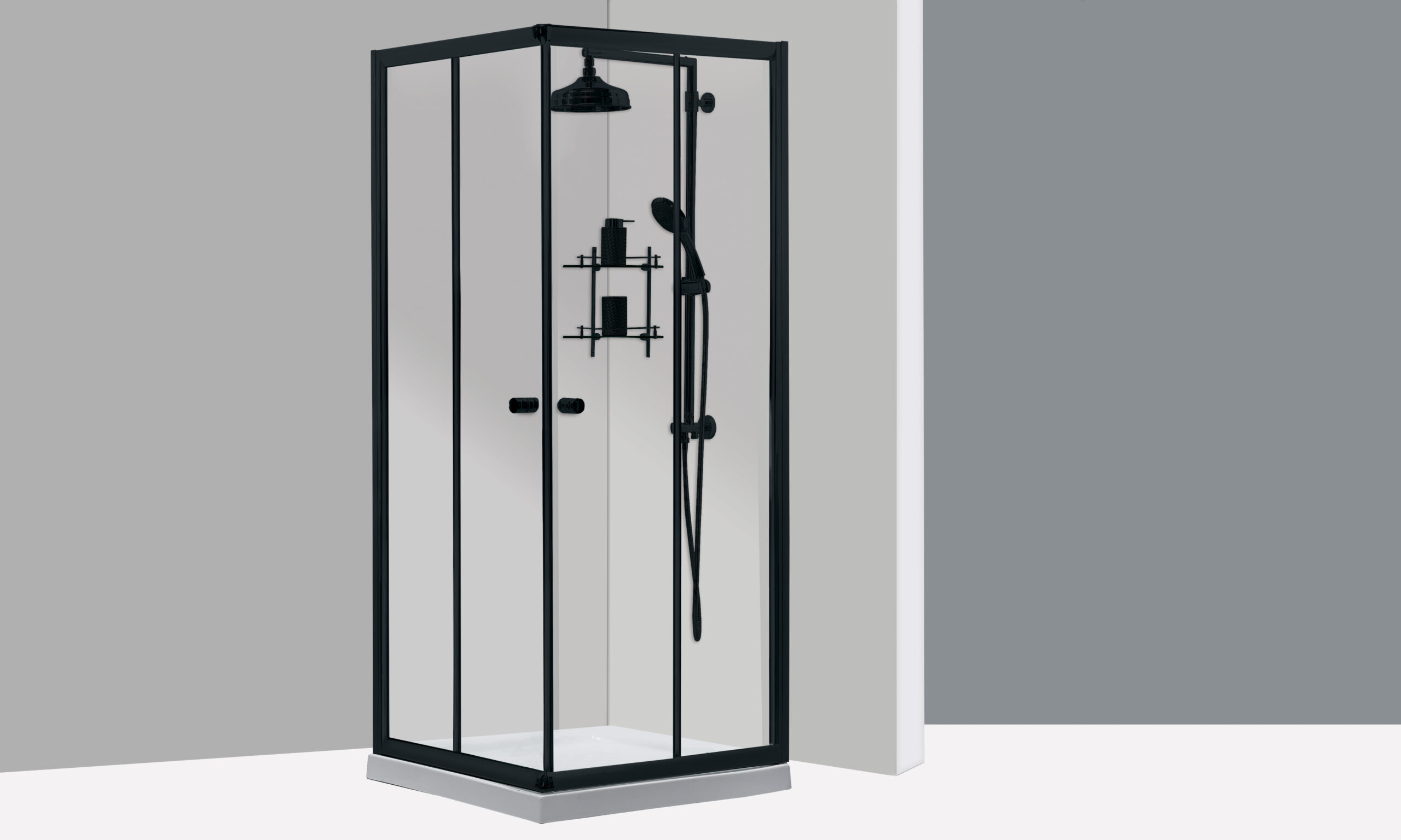 קאן black model- מקלחון הזזה פינתי