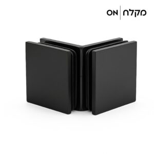 תפס 90 מעלות זכוכית זכוכית - שחור מט למקלחון